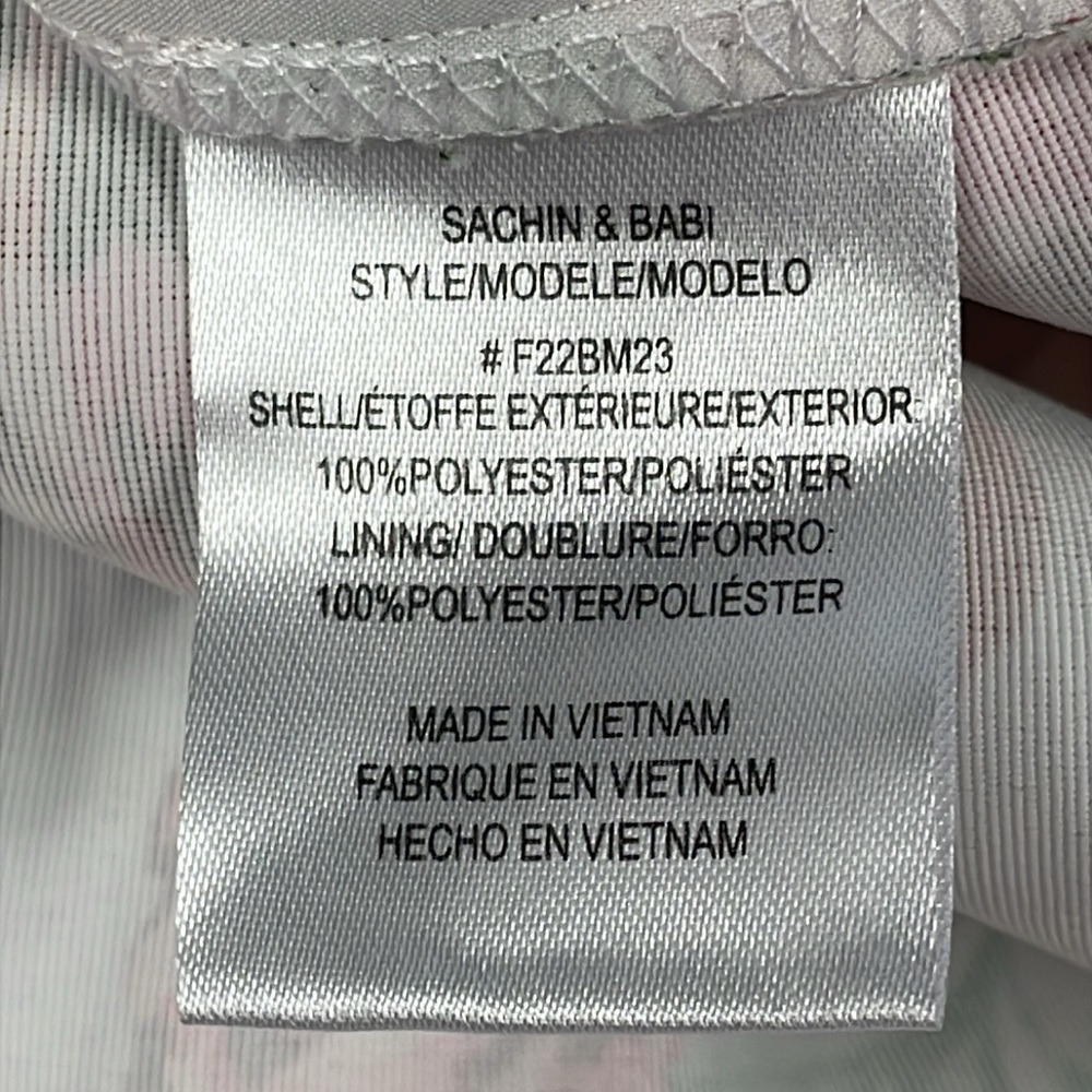 NWT Sachin + Babi Blaine Taffeta Square Neck Midi Dress Babydoll Rose Print 8 - Picture 11 of 11